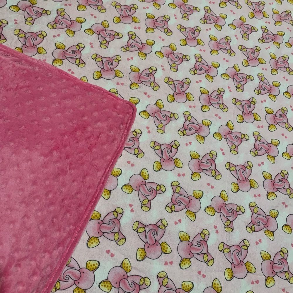 𝅺💝BRAND NEW-Handmade Baby Blanket🐘💗 - Picture 4 of 4